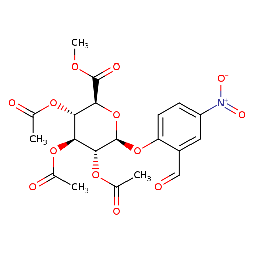 (2S,3R,4S,5S,6S)-2-(2-Formyl-4-nitrophenoxy)-6-(methoxycarbonyl)tetrahydro-2H-pyran-3,4,5-triyl triacetate