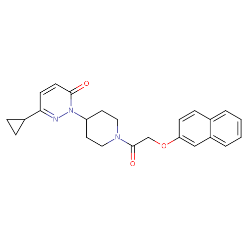 6-cyclopropyl-2-{1-[2-(naphthalen-2-yloxy)acetyl]piperidin-4-yl}-2,3-dihydropyridazin-3-one