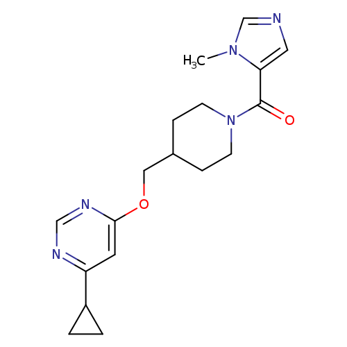 4-cyclopropyl-6-{[1-(1-methyl-1H-imidazole-5-carbonyl)piperidin-4-yl]methoxy}pyrimidine