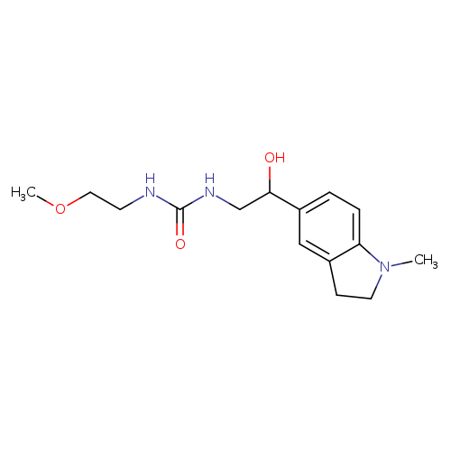 1-[2-hydroxy-2-(1-methyl-2,3-dihydro-1H-indol-5-yl)ethyl]-3-(2-methoxyethyl)urea