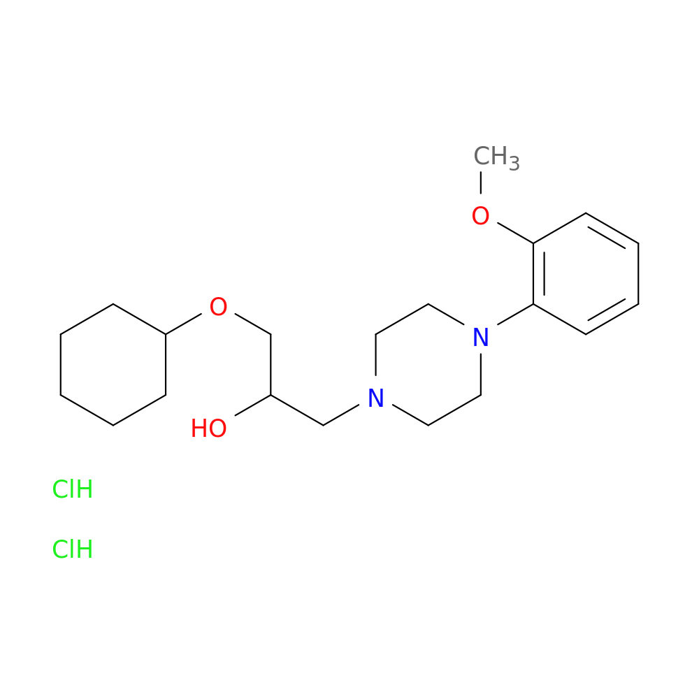 1-(cyclohexyloxy)-3-[4-(2-methoxyphenyl)piperazin-1-yl]propan-2-ol dihydrochloride