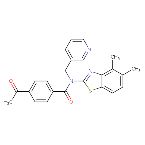 4-acetyl-N-(4,5-dimethyl-1,3-benzothiazol-2-yl)-N-[(pyridin-3-yl)methyl]benzamide
