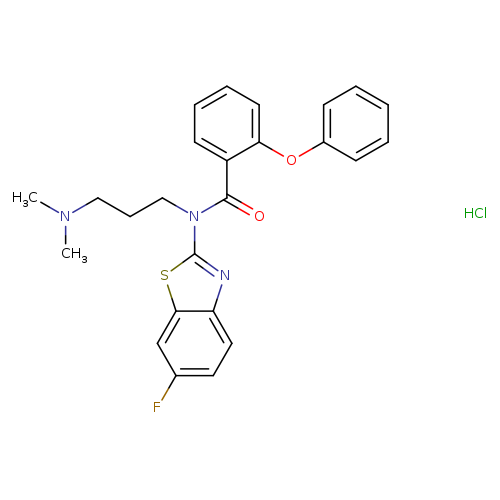 N-[3-(dimethylamino)propyl]-N-(6-fluoro-1,3-benzothiazol-2-yl)-2-phenoxybenzamide hydrochloride