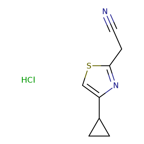 2-(4-cyclopropyl-1,3-thiazol-2-yl)acetonitrile hydrochloride