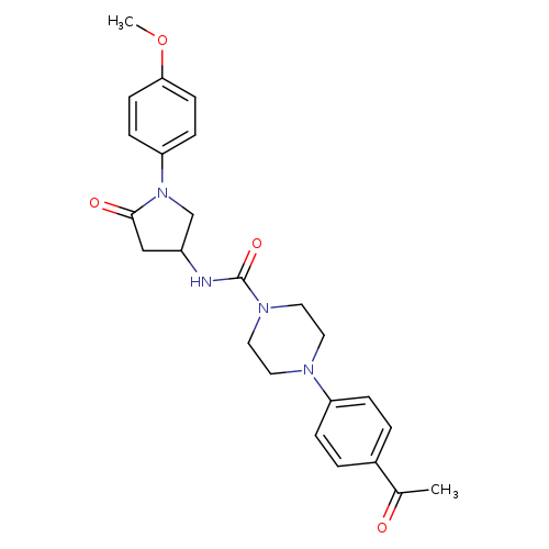 4-(4-acetylphenyl)-N-[1-(4-methoxyphenyl)-5-oxopyrrolidin-3-yl]piperazine-1-carboxamide