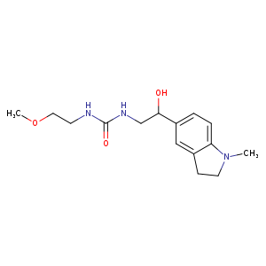 1-[2-hydroxy-2-(1-methyl-2,3-dihydro-1H-indol-5-yl)ethyl]-3-(2-methoxyethyl)urea