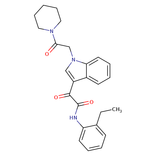 N-(2-ethylphenyl)-2-oxo-2-{1-[2-oxo-2-(piperidin-1-yl)ethyl]-1H-indol-3-yl}acetamide