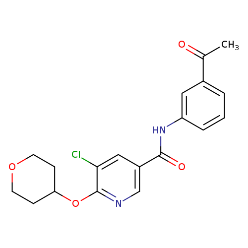 N-(3-acetylphenyl)-5-chloro-6-(oxan-4-yloxy)pyridine-3-carboxamide