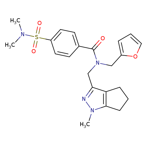 4-(dimethylsulfamoyl)-N-[(furan-2-yl)methyl]-N-({1-methyl-1H,4H,5H,6H-cyclopenta[c]pyrazol-3-yl}methyl)benzamide