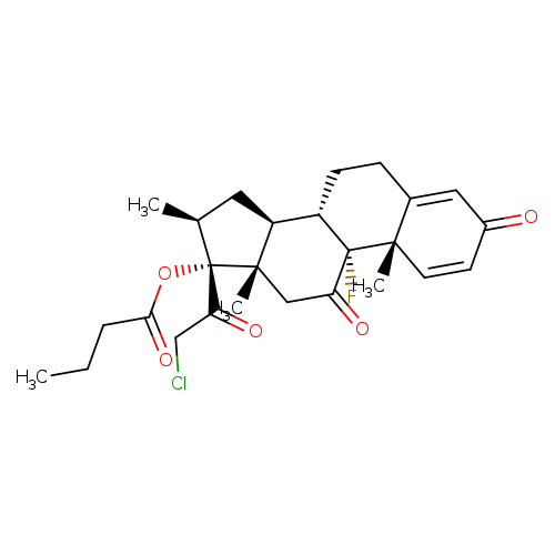 Pregna-1,4-diene-3,11,20-trione, 21-chloro-9-fluoro-16-methyl-17-(1-oxobutoxy)-, (16β)-