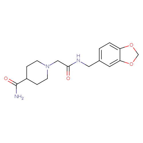 1-{2-[(1,3-benzodioxol-5-ylmethyl)amino]-2-oxoethyl}-4-piperidinecarboxamide