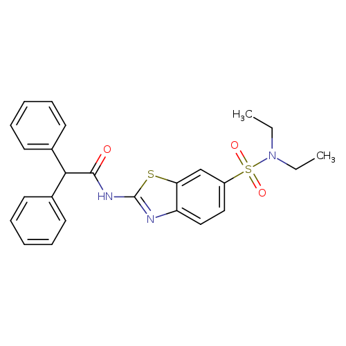 N-[6-(diethylsulfamoyl)-1,3-benzothiazol-2-yl]-2,2-diphenylacetamide