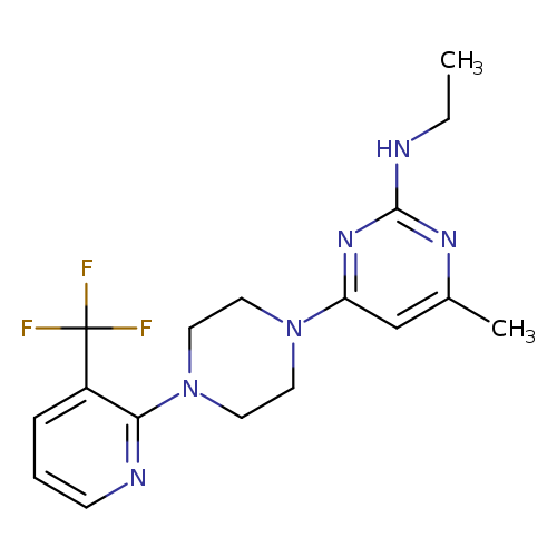 N-ethyl-4-methyl-6-{4-[3-(trifluoromethyl)pyridin-2-yl]piperazin-1-yl}pyrimidin-2-amine