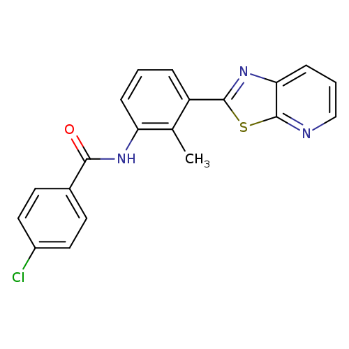 4-chloro-N-(2-methyl-3-{[1,3]thiazolo[5,4-b]pyridin-2-yl}phenyl)benzamide