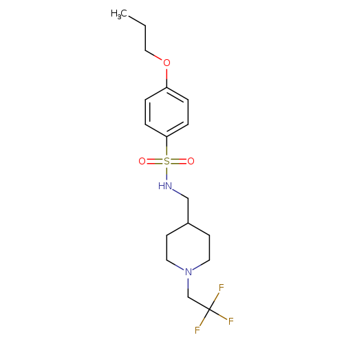 4-propoxy-N-{[1-(2,2,2-trifluoroethyl)piperidin-4-yl]methyl}benzene-1-sulfonamide