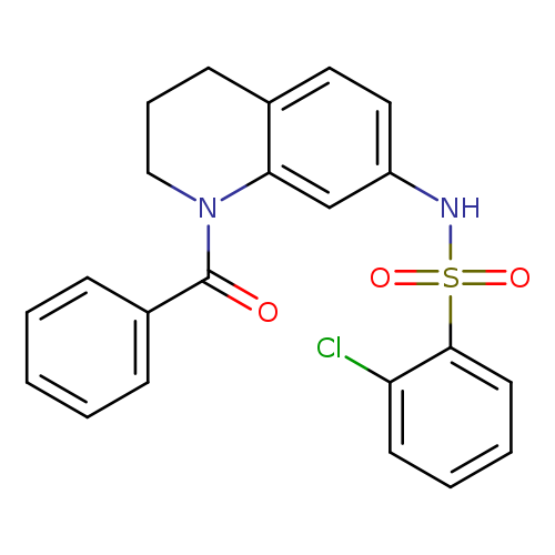 N-(1-benzoyl-1,2,3,4-tetrahydroquinolin-7-yl)-2-chlorobenzene-1-sulfonamide