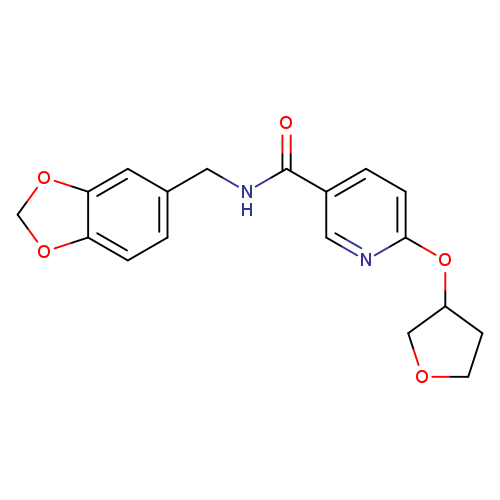N-[(2H-1,3-benzodioxol-5-yl)methyl]-6-(oxolan-3-yloxy)pyridine-3-carboxamide
