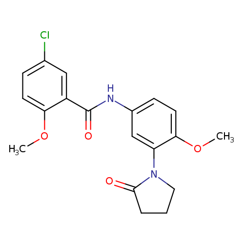 5-chloro-2-methoxy-N-[4-methoxy-3-(2-oxopyrrolidin-1-yl)phenyl]benzamide