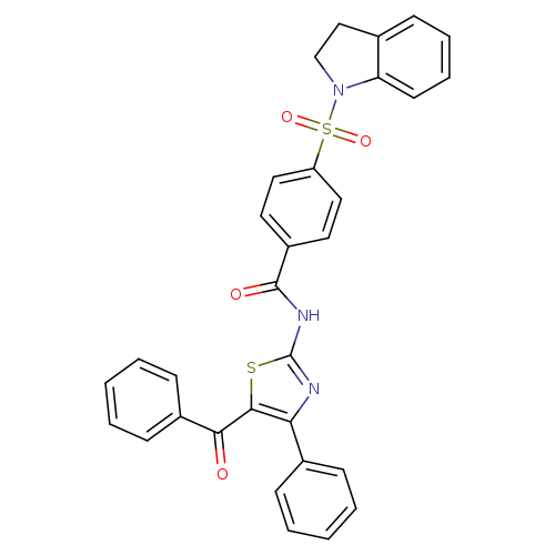 N-(5-benzoyl-4-phenyl-1,3-thiazol-2-yl)-4-(2,3-dihydro-1H-indole-1-sulfonyl)benzamide