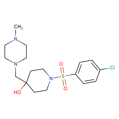 1-(4-chlorobenzenesulfonyl)-4-[(4-methylpiperazin-1-yl)methyl]piperidin-4-ol