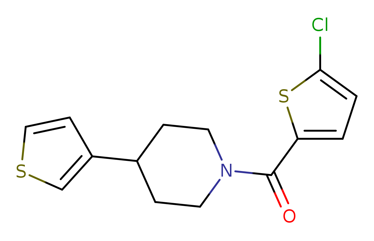 1-(5-chlorothiophene-2-carbonyl)-4-(thiophen-3-yl)piperidine