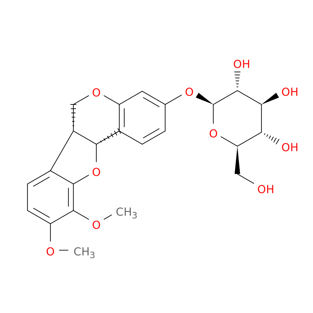 (2S,3R,4S,5S,6R)-2-(((6aR,11aR)-9,10-Dimethoxy-6a,11a-dihydro-6H-benzofuro[3,2-c]chromen-3-yl)oxy)-6-(hydroxymethyl)tetrahydro-2H-pyran-3,4,5-triol