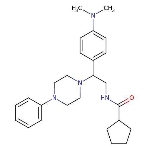 N-{2-[4-(dimethylamino)phenyl]-2-(4-phenylpiperazin-1-yl)ethyl}cyclopentanecarboxamide