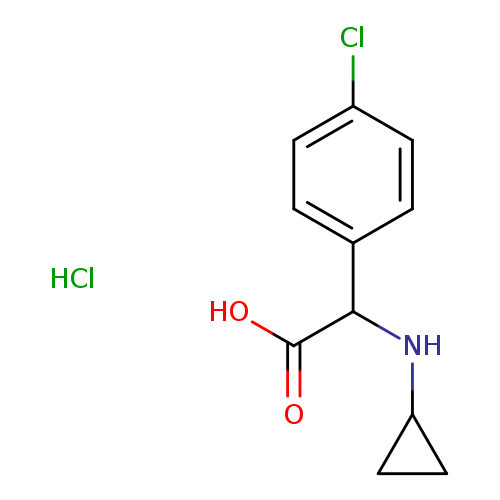 2-(4-chlorophenyl)-2-(cyclopropylamino)acetic acid hydrochloride