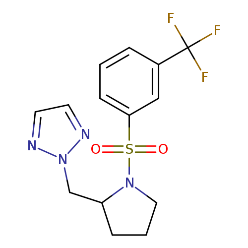 2-({1-[3-(trifluoromethyl)benzenesulfonyl]pyrrolidin-2-yl}methyl)-2H-1,2,3-triazole
