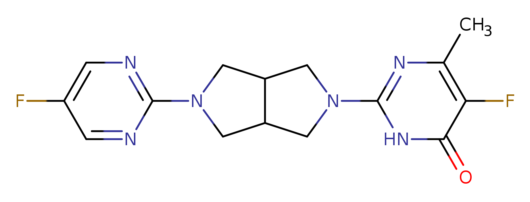 5-fluoro-2-[5-(5-fluoropyrimidin-2-yl)-octahydropyrrolo[3,4-c]pyrrol-2-yl]-6-methyl-3,4-dihydropyrimidin-4-one