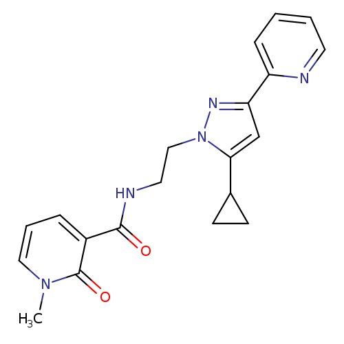 N-{2-[5-cyclopropyl-3-(pyridin-2-yl)-1H-pyrazol-1-yl]ethyl}-1-methyl-2-oxo-1,2-dihydropyridine-3-carboxamide