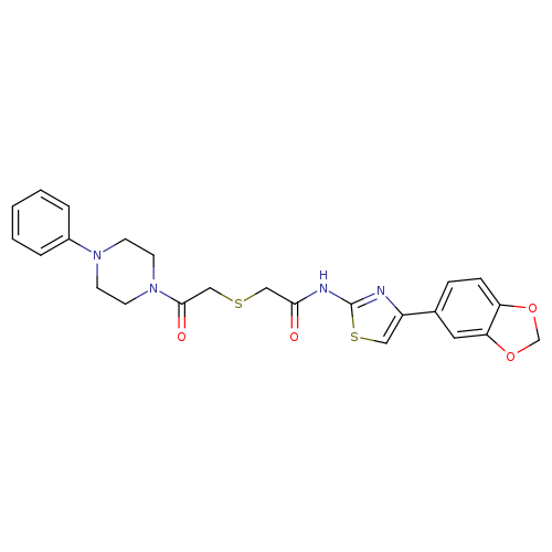 N-[4-(2H-1,3-benzodioxol-5-yl)-1,3-thiazol-2-yl]-2-{[2-oxo-2-(4-phenylpiperazin-1-yl)ethyl]sulfanyl}acetamide