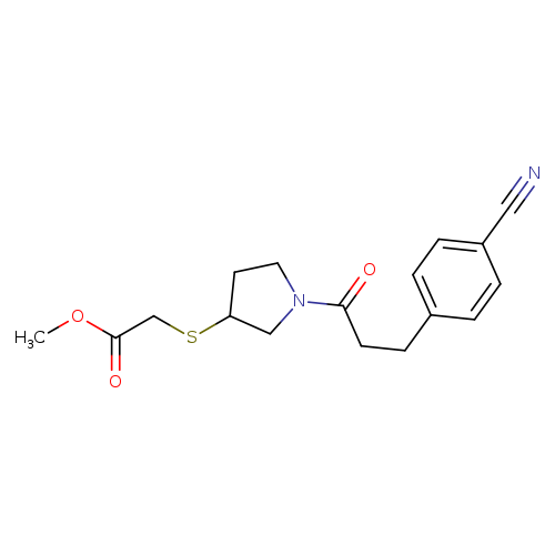 methyl 2-({1-[3-(4-cyanophenyl)propanoyl]pyrrolidin-3-yl}sulfanyl)acetate