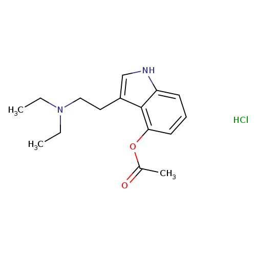 3-[2-(diethylamino)ethyl]-1H-indol-4-ol4-acetate,monohydrochloride
