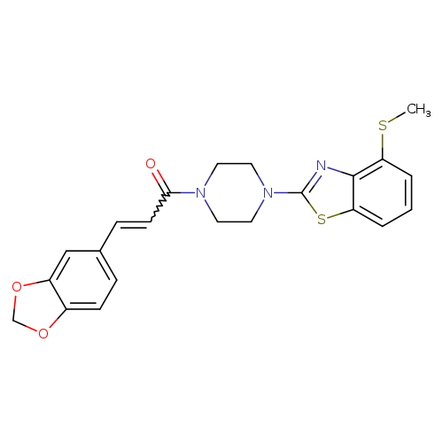 (2Z)-3-(2H-1,3-benzodioxol-5-yl)-1-{4-[4-(methylsulfanyl)-1,3-benzothiazol-2-yl]piperazin-1-yl}prop-2-en-1-one