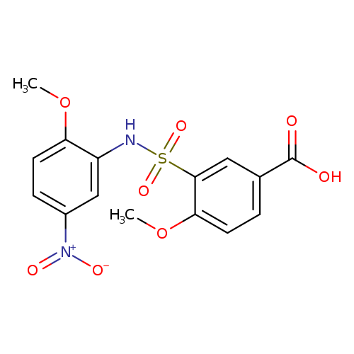 4-methoxy-3-[(2-methoxy-5-nitrophenyl)sulfamoyl]benzoic acid