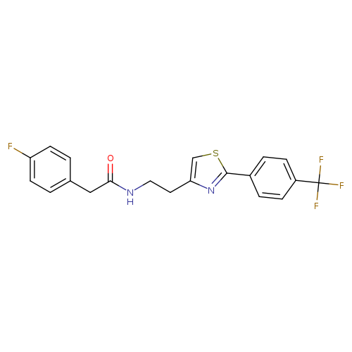 2-(4-fluorophenyl)-N-(2-{2-[4-(trifluoromethyl)phenyl]-1,3-thiazol-4-yl}ethyl)acetamide