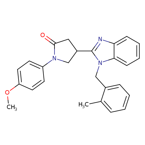 1-(4-methoxyphenyl)-4-{1-[(2-methylphenyl)methyl]-1H-1,3-benzodiazol-2-yl}pyrrolidin-2-one