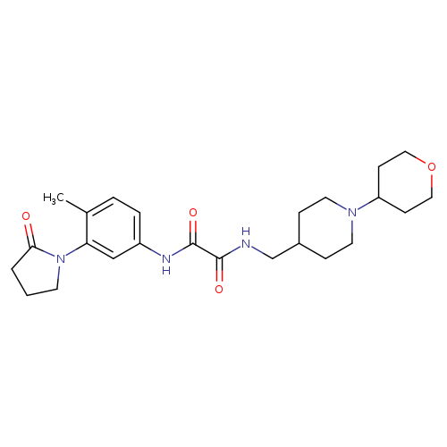 N-[4-methyl-3-(2-oxopyrrolidin-1-yl)phenyl]-N'-{[1-(oxan-4-yl)piperidin-4-yl]methyl}ethanediamide