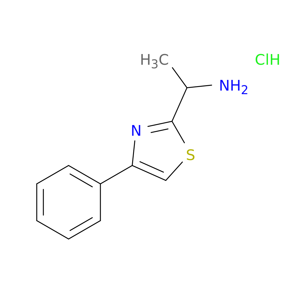 1-(4-phenyl-1,3-thiazol-2-yl)ethan-1-amine hydrochloride