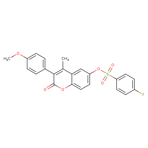3-(4-methoxyphenyl)-4-methyl-2-oxo-2H-chromen-6-yl 4-fluorobenzene-1-sulfonate