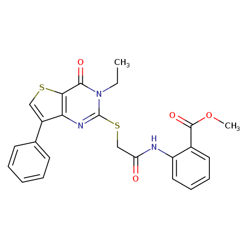 methyl 2-[2-({3-ethyl-4-oxo-7-phenyl-3H,4H-thieno[3,2-d]pyrimidin-2-yl}sulfanyl)acetamido]benzoate