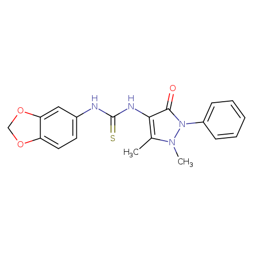 1-(2H-1,3-benzodioxol-5-yl)-3-(1,5-dimethyl-3-oxo-2-phenyl-2,3-dihydro-1H-pyrazol-4-yl)thiourea