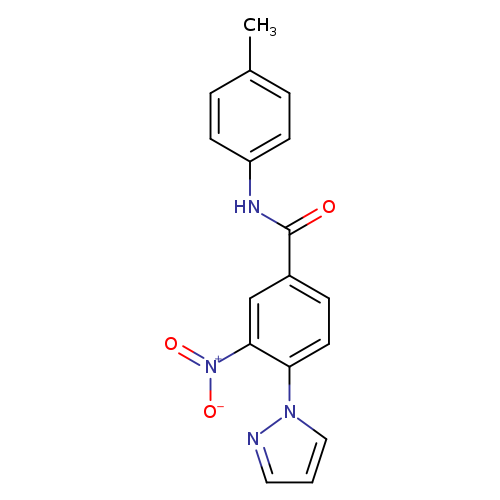 N-(4-methylphenyl)-3-nitro-4-(1H-pyrazol-1-yl)benzamide