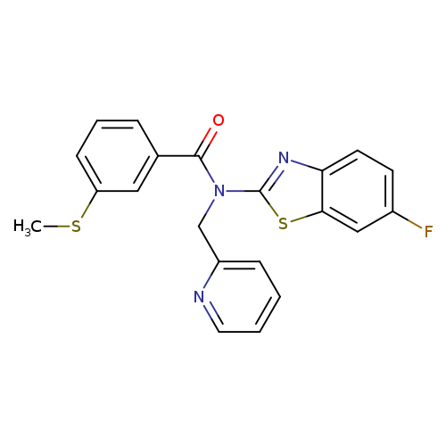 N-(6-fluoro-1,3-benzothiazol-2-yl)-3-(methylsulfanyl)-N-[(pyridin-2-yl)methyl]benzamide