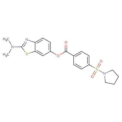 2-(dimethylamino)-1,3-benzothiazol-6-yl 4-(pyrrolidine-1-sulfonyl)benzoate