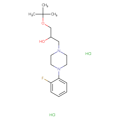 1-(tert-butoxy)-3-[4-(2-fluorophenyl)piperazin-1-yl]propan-2-ol dihydrochloride