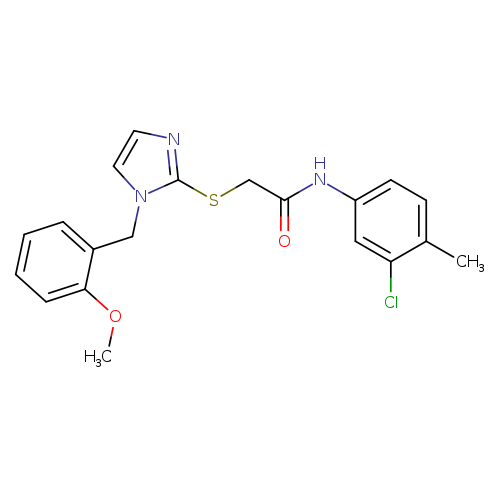 N-(3-chloro-4-methylphenyl)-2-({1-[(2-methoxyphenyl)methyl]-1H-imidazol-2-yl}sulfanyl)acetamide