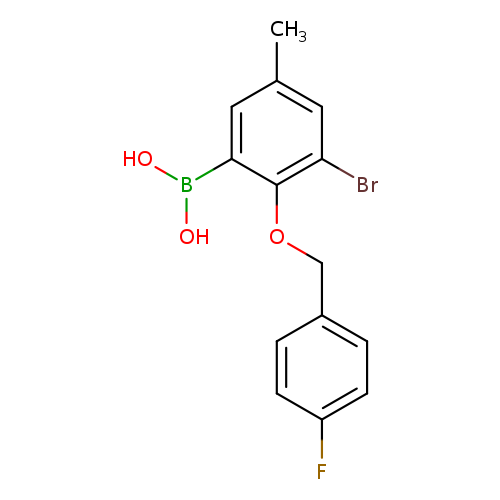 3-Bromo-2-(4'-fluorobenzyloxy)-5-methylphenylboronic acid