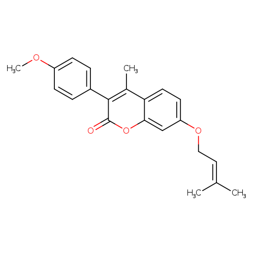 3-(4-methoxyphenyl)-4-methyl-7-[(3-methylbut-2-en-1-yl)oxy]-2H-chromen-2-one